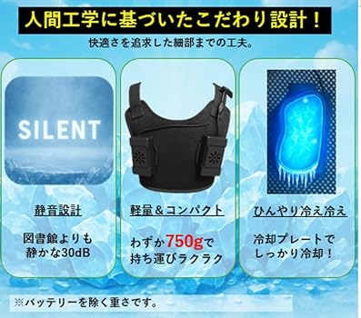 Amazon | [InZaccaZ] ペルチェベスト クールベスト 冷却ベスト 2